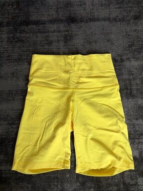 TNA High-Rise Yellow Bike Shorts